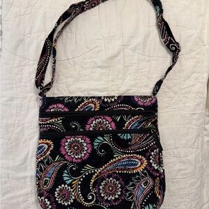 Vera Bradley Black Paisley Crossbody Bag